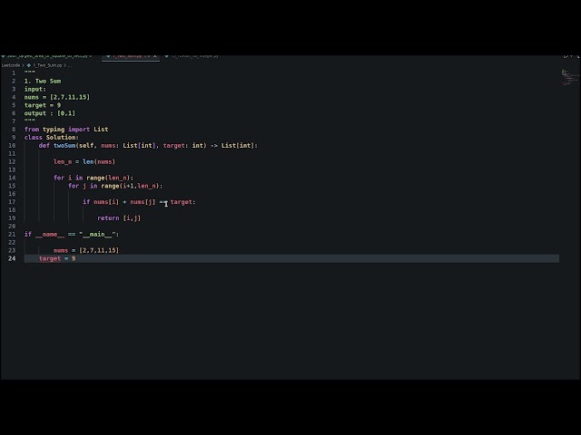 LeetCode Problem 1 TwoSum