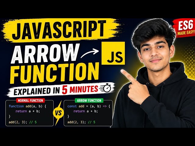 JavaScript Arrow Function Explained in 5 Minutes ⚡ | ES6 Complete Guide