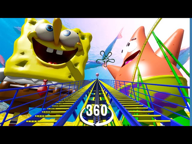 🔴VR 360° SpongeBob Square Pants Roller Coaster Video