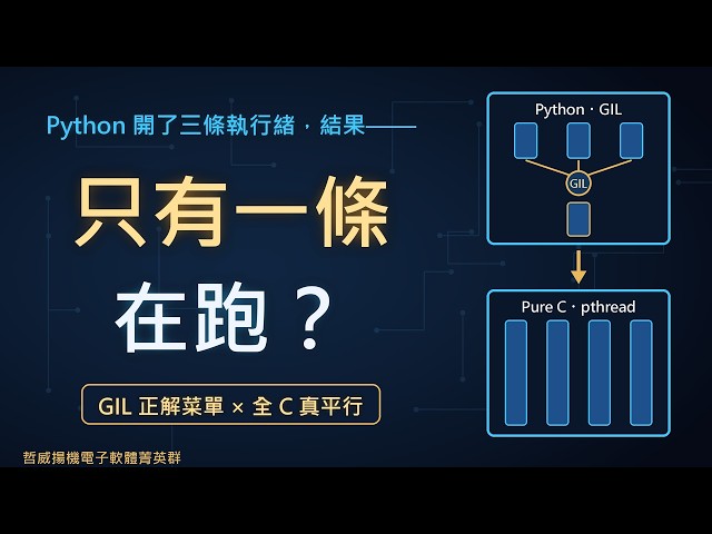 GIL 不是設計失誤：從 threading 到 free-threaded 的完整解法菜單