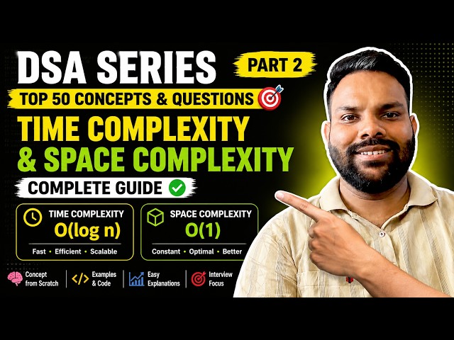 Time Complexity & Space Complexity Explained | DSA for Beginners | Big O Notation 🚀