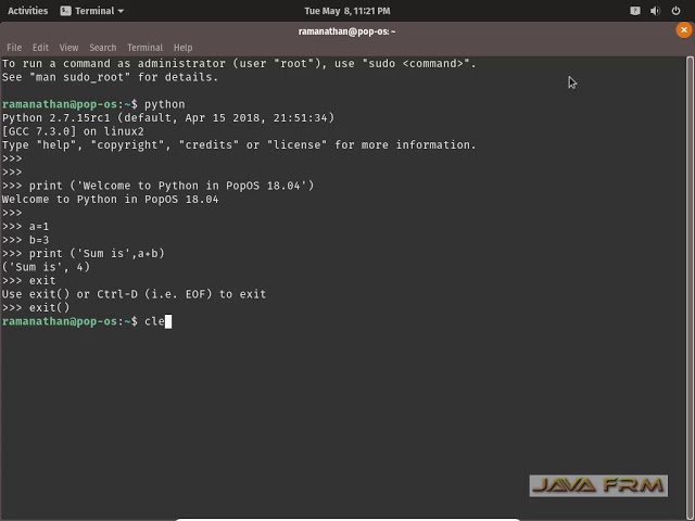 How to Run Python in Pop!_OS 18.04 | Python in Pop!_OS
