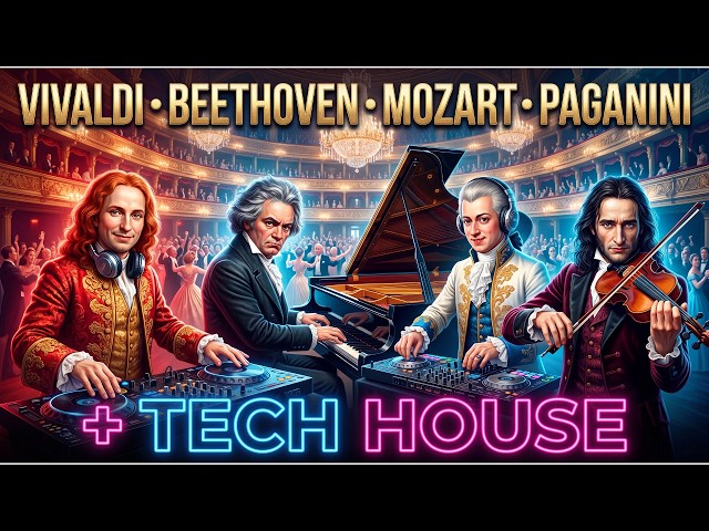 Vivaldi & Beethoven vs Mozart & Paganini | Ultimate Tech House Experience | Symphony Bass Mix 2026