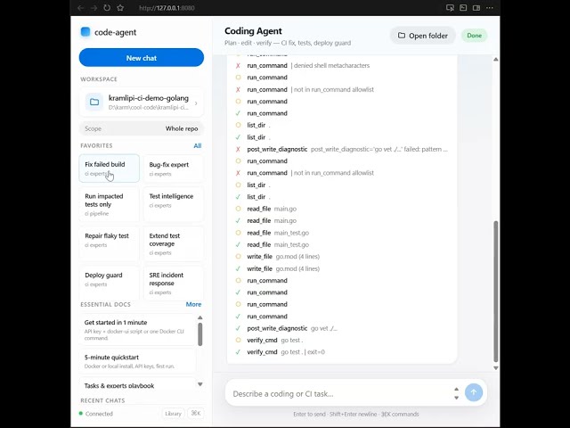 Kramlipi ai-code-agent how to use AI fix unit test in pipeline #circleci #coderabbit