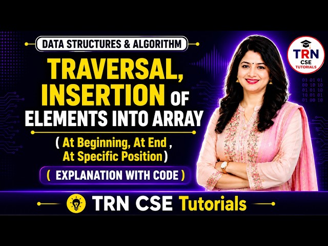 Array Insertion in One Shot | Beginning | End | Specific Position #datastructures
