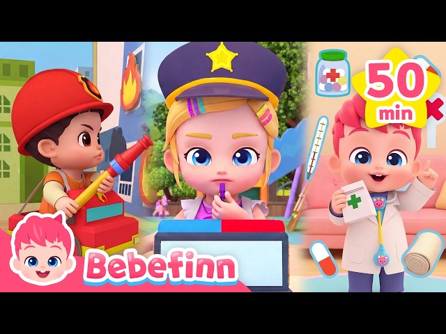 Super Hero Team 🦸‍♂️🚨 | Safety Songs & More | Bebefinn Nursery Rhymes and Stories for Kids