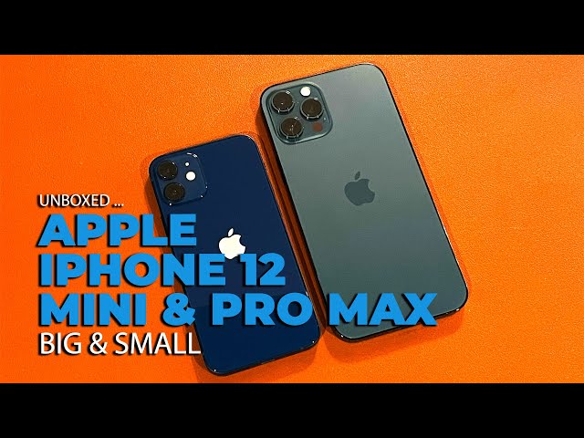 The Apple iPhone12 Mini & iPhone 12 Pro Max Unboxed and Compared