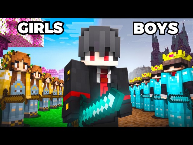 I Started a GIRLS vs BOYS War in Minecraft