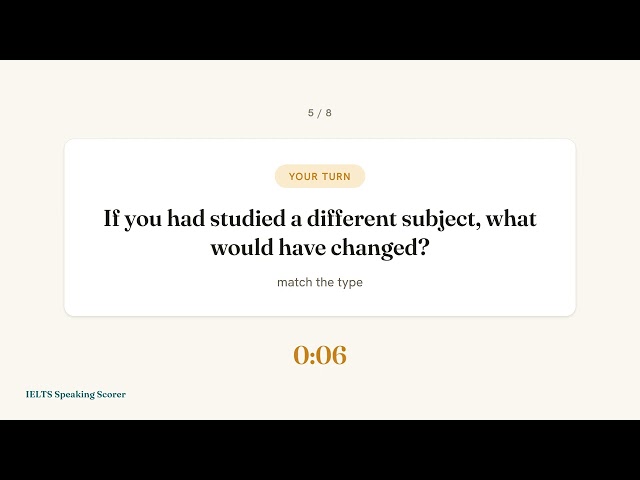 IELTS Speaking Drill: Conditional Structures | Guided Grammar Practice