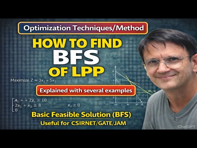 How to find BFS of the LPP | Algebraic and Analytical method