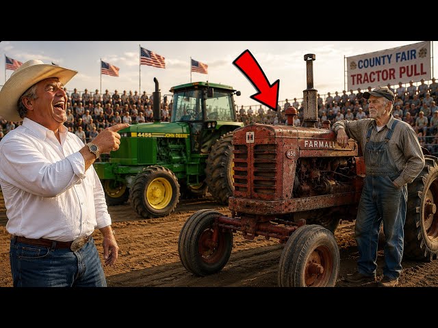 He Bet $10,000 His John Deere Would Beat a 'Old Farmall'... The Whole County Showed Up to Watch