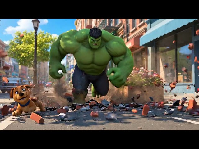 ai animation Hulk within the Kitten