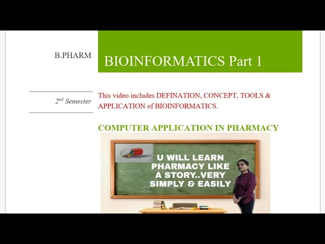 BIOINFORMATICS (Defination, Concept & Application)