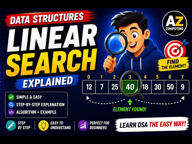 Linear Search Explained with Algorithm & Example | Data Structures for Beginners | DSA