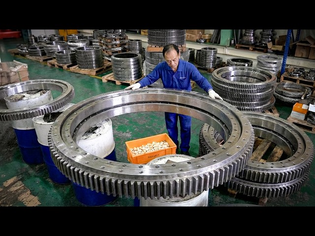 How Massive Wind Turbine Bearings Are Made. Incredible Forged Gear Factory
