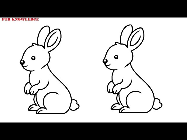 How to Draw a Cute Rabbit in MS Paint | Easy Rabbit Drawing Step by Step | MS Paint Tutorial