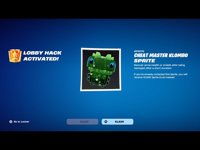 HOW TO UNLOCK CHEAT MASTER KLOMBO SPRITE ADMIN PANEL CODES IN FORTNITE!