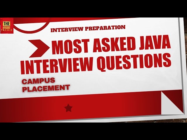 Java Interview Questions and Answers || Most Asked || JAVA(INTERVIEW PREPARATION)