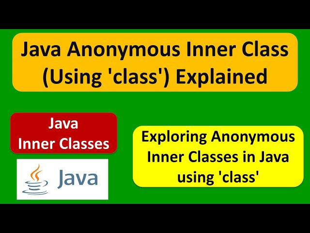 What is Anonymous inner class (Using class) in Java? | Java Tutorial