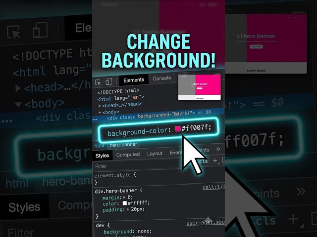 Change Website Background Color Instantly 🚀 #shorts