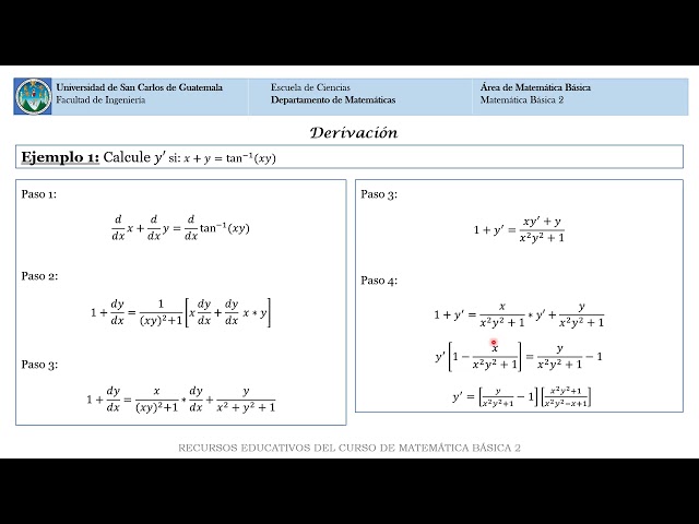 DERIVACIÓN IMPLÍCITA -Video Tema Clave Examen  MB2 - 076