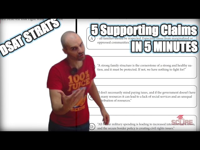 5 Supporting Claims Questions in 5 Minutes | Digital SAT Support the Claim Strategy