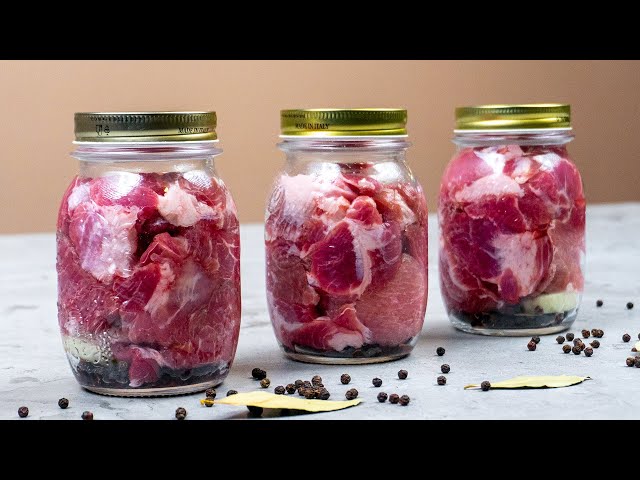 Ohne Chemie oder Kühlschrank! Fleisch im Glas, das sogar ein Jahr haltbar ist!