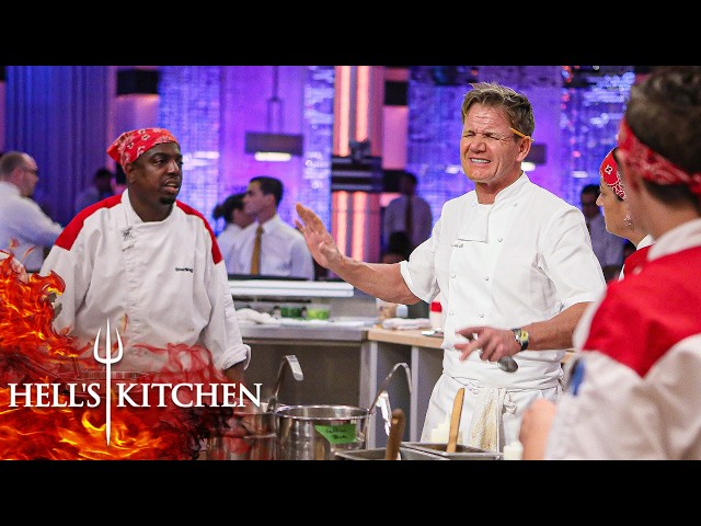 Chef Ramsay Scolds Sterling for Serving Raw Scallops Three Times | Hell's Kitchen