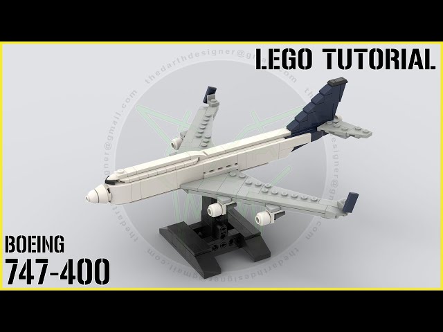 Easy LEGO TUTORIAL for the BOEING 747 -400 at 1:300 Scale
