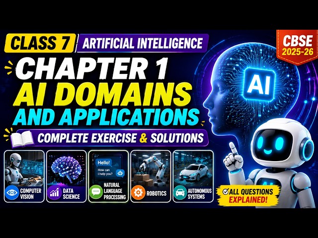 Class 7 Artificial Intelligence | Chapter 1: AI Domains and Applications | Exercise & Solutions