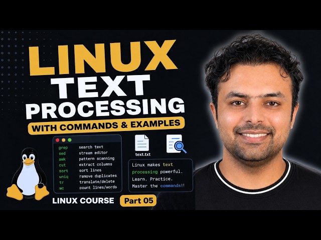 Linux Text Processing Commands | grep, sed, awk, cut, sort & uniq | Linux Course 05
