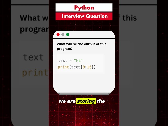 Day 16/30 Python Interview Question Series | String Slicing #python #coding #interview
