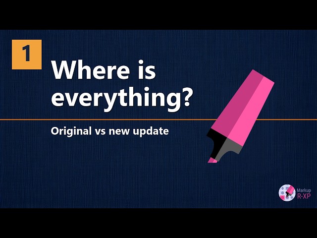 Where is everything? - original vs new update