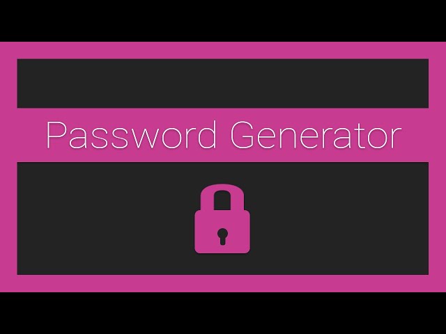 JavaScript Password Generator - Part 2