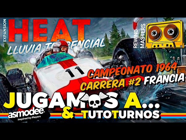 🏁 Playing HEAT: 1964 CHAMPIONSHIP (Asmodee) — Second race in France | Rewind Masters