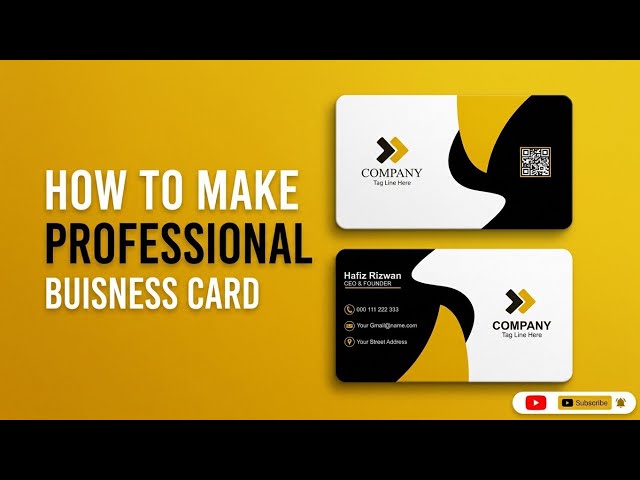 How to make Professional Business Card|Professional Business card Kaise banaye in CorelDRAW|