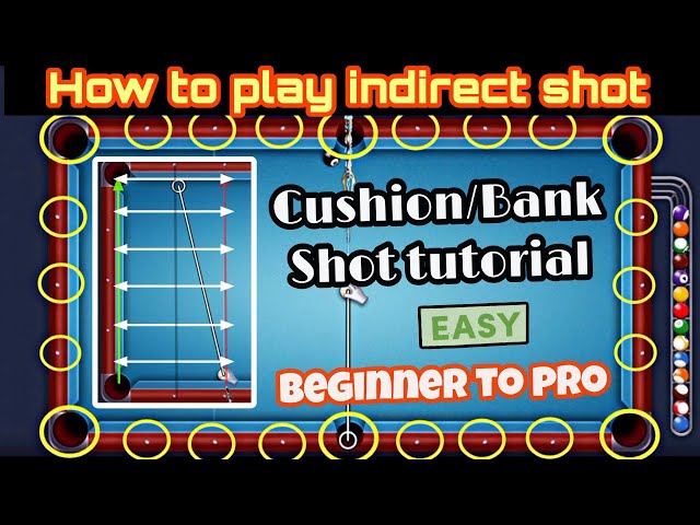 How to do cushion/bank/indirect shot in 8 ball pool || Beginner to pro easy tutorial 💯