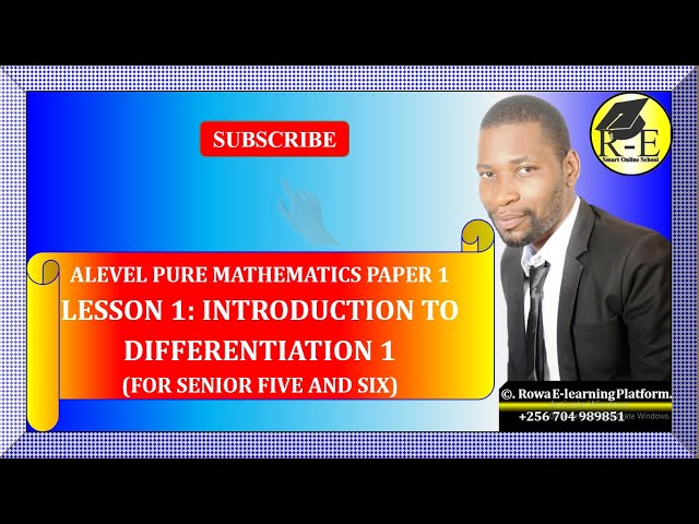 1-Introduction To Differentiation (A-level Math)