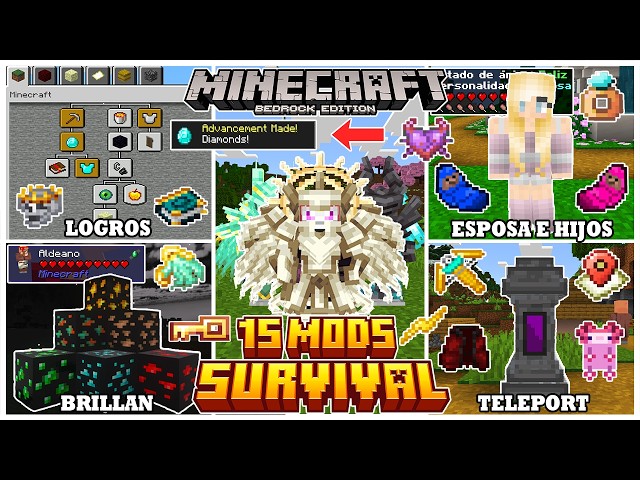 👉Los 15 Mejores Addons Survival Para Minecraft Pe (26.X)  - Mods para Minecraft Bedrock