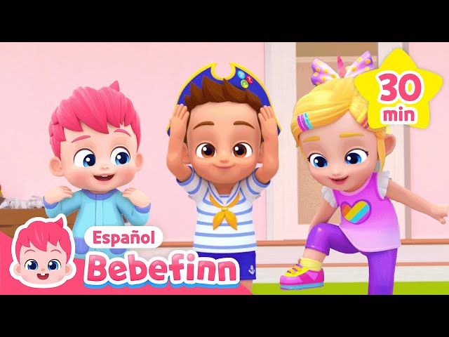 Cabeza, Hombros, Rodillas y Pies - Más Canciones Infantiles para Bailar🎶 | Bebefinn en español