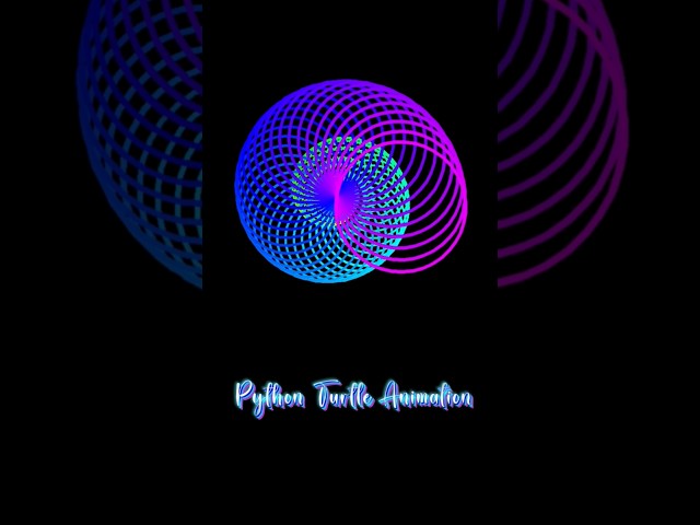 Python Turtle Animation 🧑🏻‍💻#python #turtle #shorts #animation