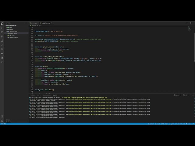 Парсим данные API с помощью Python: requests, asyncio, aiohttp и сохраняем с помощью aiofiles