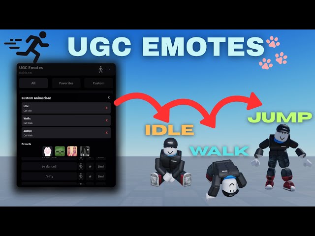 UGC EMOTES ROBLOX SCRIPT | WALK, IDLE, JUMP