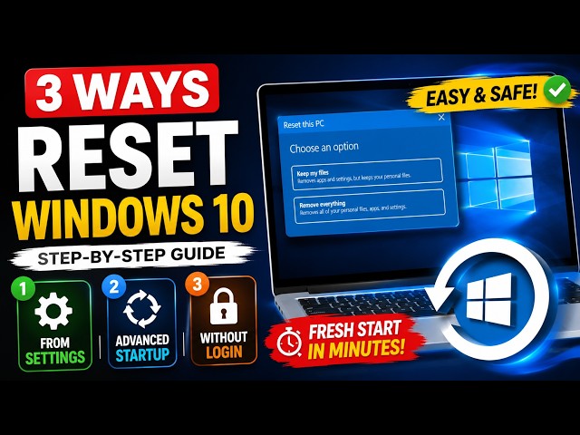 Easy guide to Factory Reset Windows 10 PC