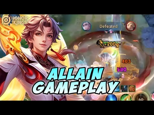 Honor Of Kings (HOK) Allain Clash Lane Gameplay OVER POWER!