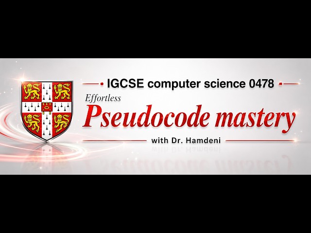 Cambridge IGCSE Computer Science 0478: LEVEL1 (Programming basics)