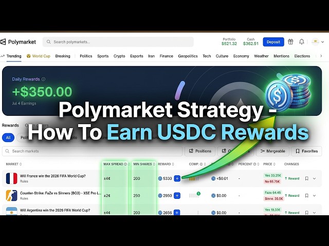 Polymarket Strategy Tutorial - How To Earn USDC Rewards