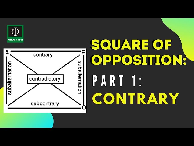 Square of Opposition (Part 1): Contrary