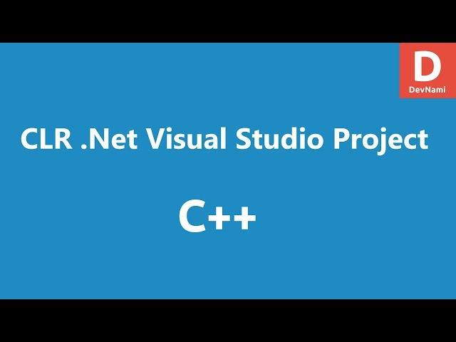 C++ CLR .Net Visual Studio Project