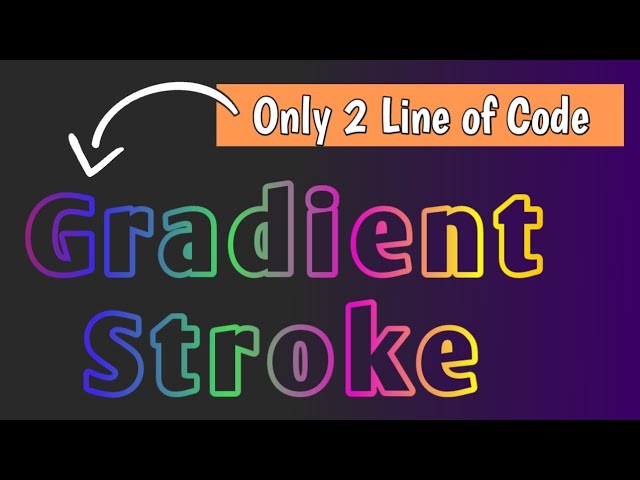 How to Make Gradient Text Stroke With CSS Hindi Tutorial